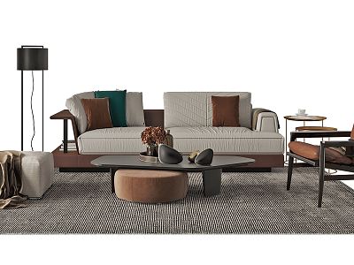 Modern sofa coffee table combination model