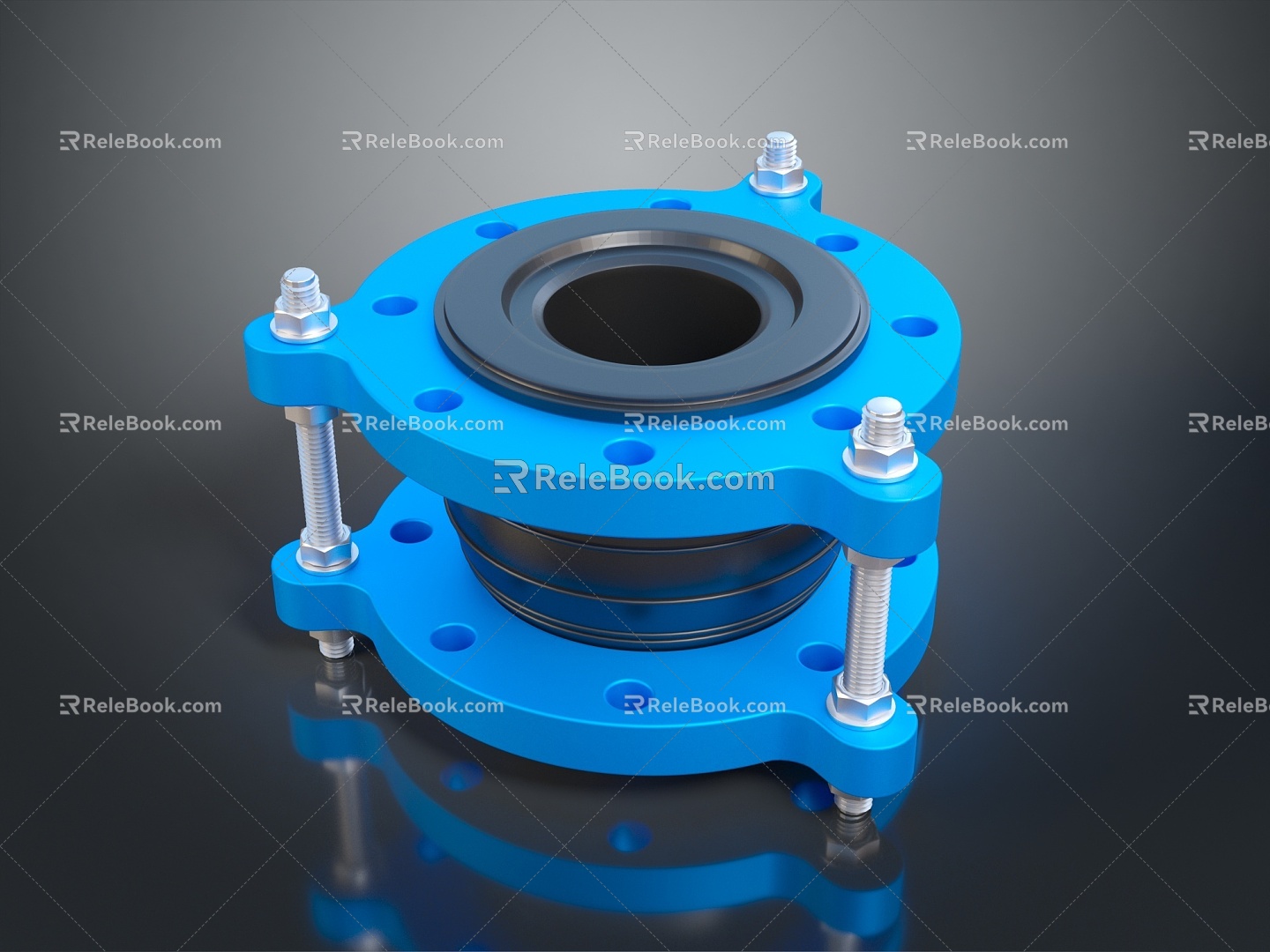 Pipe docking pipe butt valve butt iron pipe butt fitting butt flange tee joint 3d model