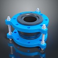 Pipe docking pipe butt valve butt iron pipe butt fitting butt flange tee joint 3d model