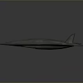 Grey Flying Wing Model With White Arrows And X Marks On Surface Design