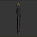 Classic Pistol With Wooden Grip And Black Metal Body Design
