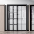Modern Hinged Doors With Wooden And Glass Pane Design For Home Interior