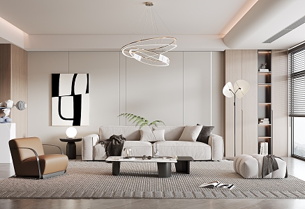 modern living room 3d model