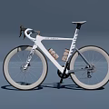 White Modern Road Bicycle With Sleek Aerodynamic Frame And Lightweight Wheels 3d model