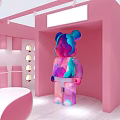 Chanel Modern Pink Display Space Featuring Archway And Circular Decorations 3d model