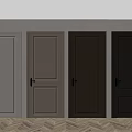 Hinged Doors In Multiple Colors With Panel Designs For Modern Home 3d model