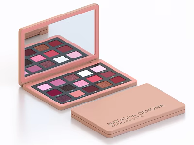 Fenty Beauty Eyeshadow Palette With Pink Case Various Shades And Mirror 3d model Fenty Beauty Eyeshadow Palette With Pink Case Various Shades And Mirror 3d model