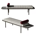 Modern bed end stool 3d model