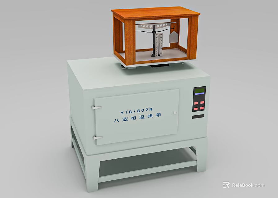 Wooden Rectangular Display Shelf with Open Frame and Stable Base for Commercial Showcase 3d model