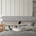Modern Sofa Coffee Table Combination Simple Sofa Coffee Table Combination 3d model