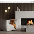 Modern Single Sofa Leisure Chair 3d model