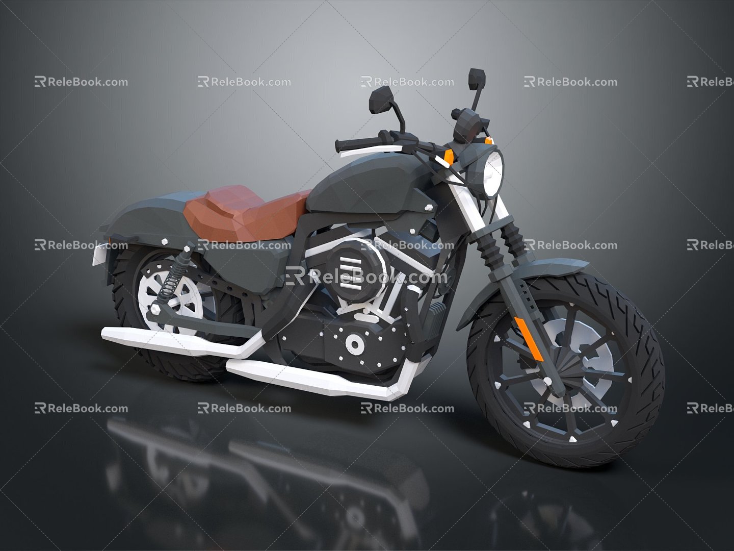 Modern motorcycle two-wheeled motorcycle off-road motorcycle road racing motorcycle 3d model