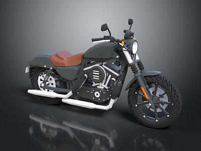 Modern motorcycle two-wheeled motorcycle off-road motorcycle road racing motorcycle 3d model