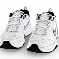Nike White Retro Athletic Sneakers Featuring Silver Swoosh And Black Sole