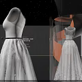 Modern Bridal Shop Interior With Dark Reception Counter Gold Signage And Textured Wall