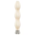 Modern Floor Lamp With Wavy Striped Fabric Shade And Metal Base For Living Room Decor