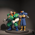 Multicolored Action Figures In Dynamic Poses With Detailed Outfits And Weapons