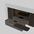 Elegant Modern Kitchen Interior With Golden Panel Cabinets Dark Wood And Marble Countertop