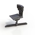 Black Home Office Chair With Ergonomic Backrest And Stable Base Design
