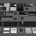 Modern intelligent switch panel intelligent panel visual panel function panel intelligent operation panel indoor wall function panel 3d model