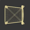 Wooden Frame Single Chair Featuring Woven Seat And Backrest Design