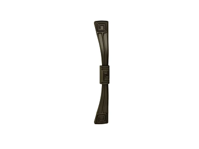 Vintage Bronze Furniture Handle With Intricate Carved Design And Smooth Grip 3d model