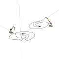 Two Coiled Wire Devices With Probe Tips And Blue Connectors On White