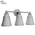 Modern Wall Sconce With Three Glass Shades And Metal Frame Design For Home
