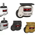 Assorted Foot Casters In Black White Gold Silver With Wheel And Base Designs