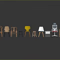 Various Colored Leisure Chairs With Different Styles And Unique Designs On
