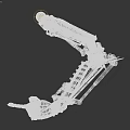 Detailed 3D Model Of Electronic Appliance Complex Precision Mechanical Component With Metallic Structure