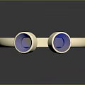 Elegant Silver Cuff Bracelet Modern Design With Two Blue Gemstones And Polished Surface