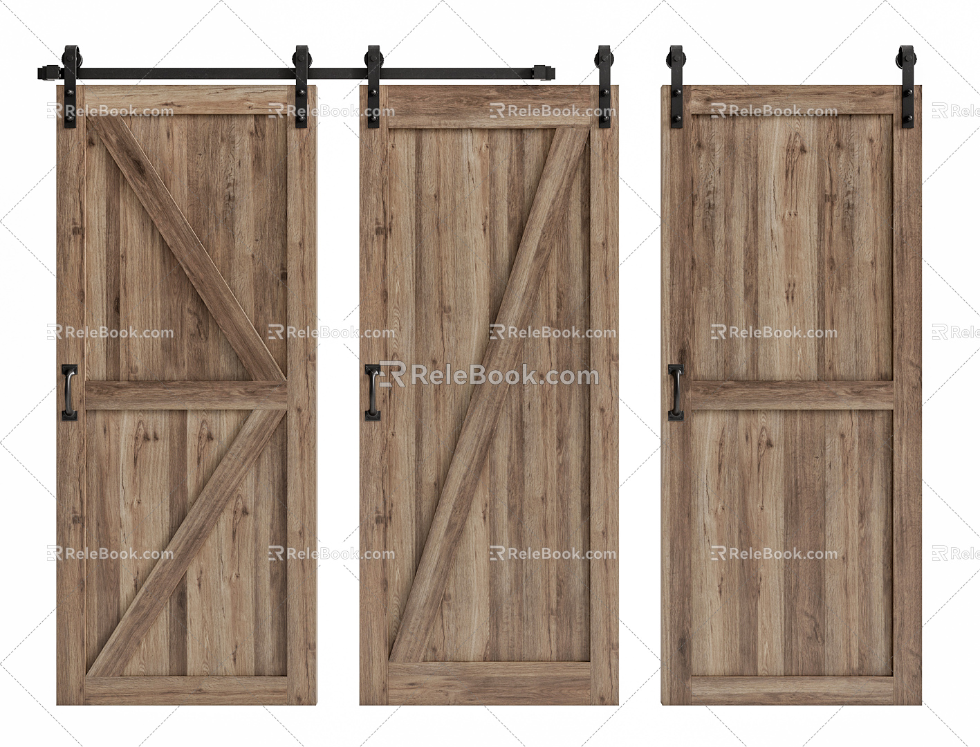 Modern Barn Door 3d model