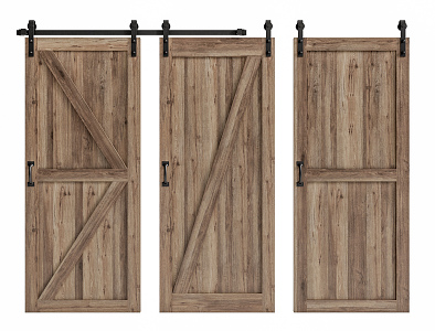 Modern Barn Door 3d model