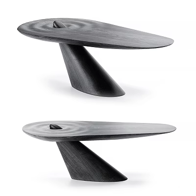 Modern Wooden Side Table With Tapered Base And Smooth Round Top For Contemporary Home Decor 3d model