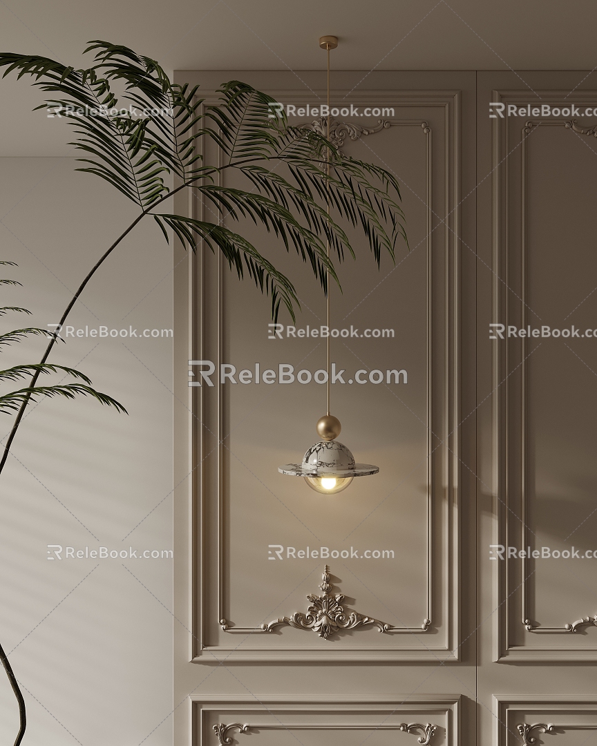 Bedside chandelier 3d model