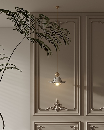 Bedside chandelier 3d model