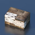 Vintage Wooden Storage Box Featuring Retro Drama Label And Distressed Finish