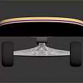 Black Skateboard With Smooth Deck And Colorful Wheels For Daily Use