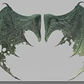 Green Dragon Wing Pendant With Hollow Design Natural Edge Lightweight Decorative Accessory