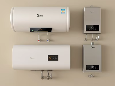 Midea Wall Mounted Electric Water Heaters With Digital Temperature 3d model