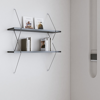 Modern Wall Shelf Simple Storage Rack 3d model