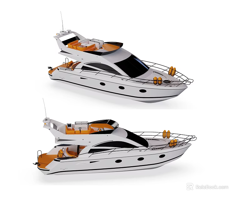 Modern Yachts With Stylish Design And Features 3d model 