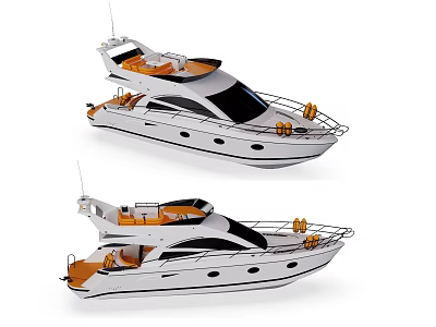 Modern Yachts With Stylish Design And Features 3d model