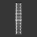 Detailed Railway Track With Wooden Sleepers Gravel Ballast And Steel Rails