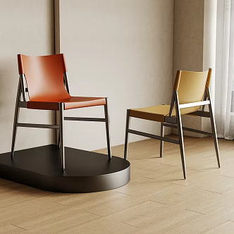Modern Dining Chair Dining Chair Leisure Chair 3d model