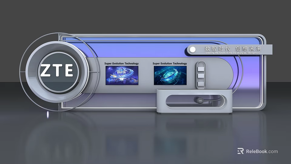 ZTE Smart Background Wall With Intelligent Technology And Smart Solution 3d model 