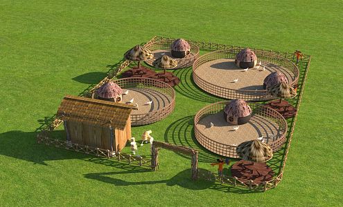 Modern Farm Outdoor Experience Farm 3d model