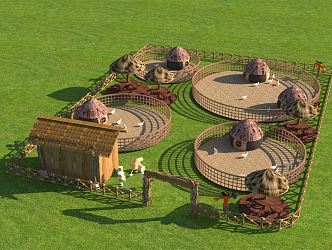 Modern Farm Outdoor Experience Farm 3d model