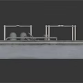 Industrial Equipment Featuring Long Metal Frame And Complex Internal Pipeline System